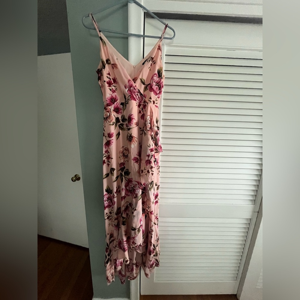 Formal/semi-formal maxi length pink floral dress- Lulus